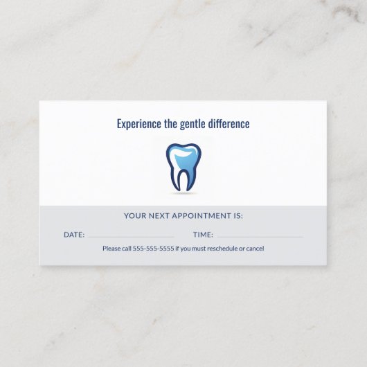 歯科医 | 歯科アポイントメントカード 名刺 (裏面)