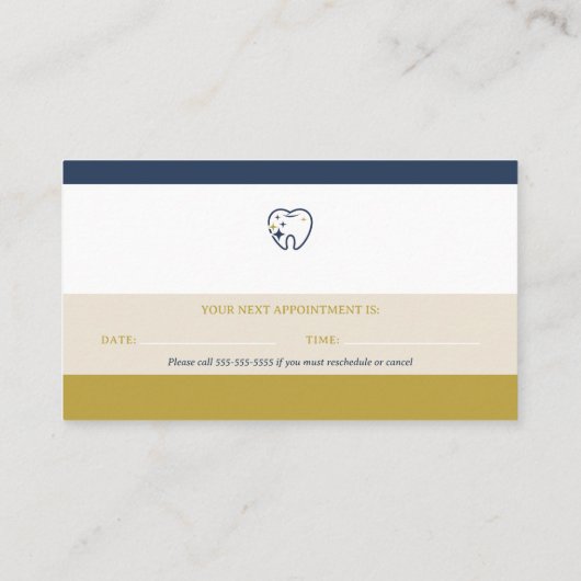 歯科医 | 歯科アポイントメントカード 名刺 (裏面)
