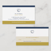 歯科医 | 歯科アポイントメントカード 名刺 (正面/裏面)