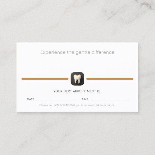 歯科医 | 歯科アポイントメントカード 名刺 (裏面)