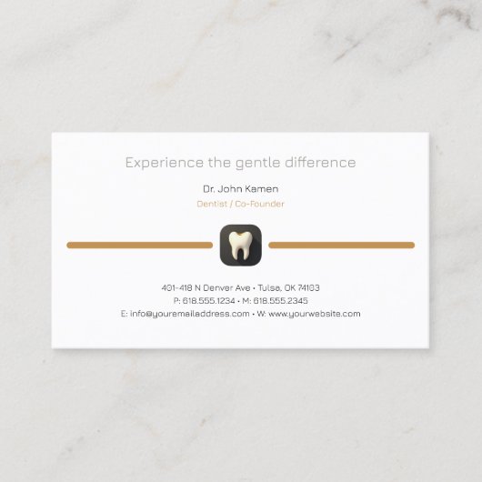 歯科医 | 歯科アポイントメントカード 名刺 (正面)