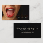 歯科医/歯科医学の口の人間の顔医院 名刺 (正面/裏面)