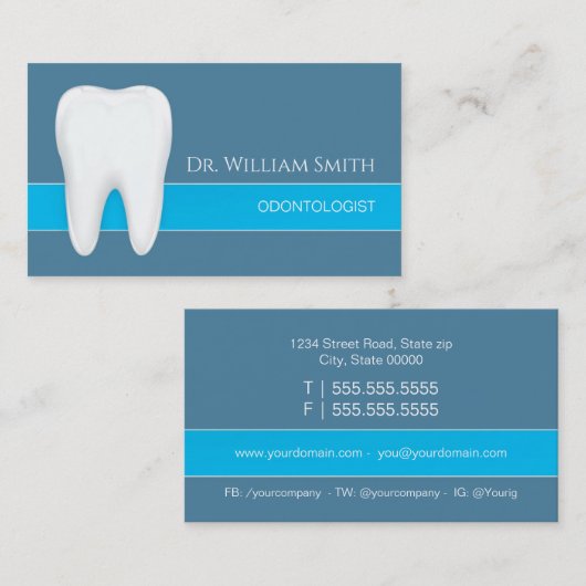 歯科医/歯科医師/ 名刺 (正面/裏面)