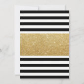 歯科医 歯科学校 卒業 現代 ストライプ 招待状 (裏面)