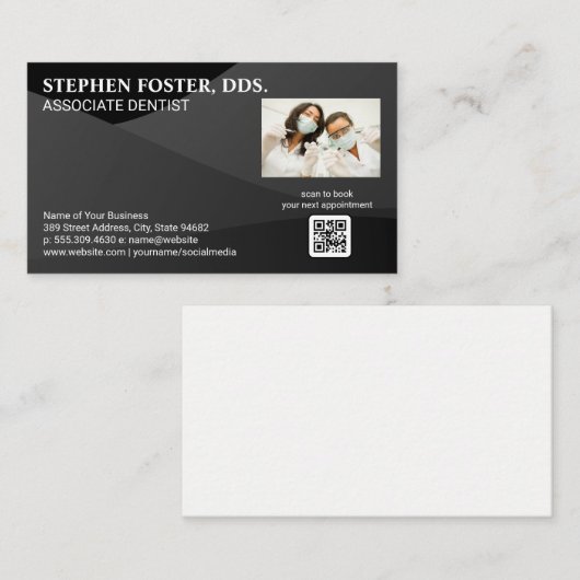 歯科医 |歯科 | QRコード 名刺 (正面/裏面)