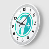 歯科医 |歯 ラージ壁時計 (傾斜)