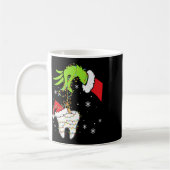 歯科医 歯 歯の瞬間 クリスマス Xmas L コーヒーマグカップ (左)