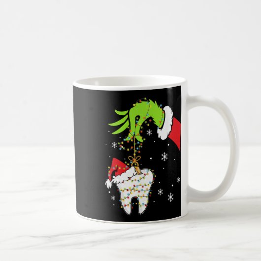 歯科医 歯 歯の瞬間 クリスマス Xmas L コーヒーマグカップ (右)