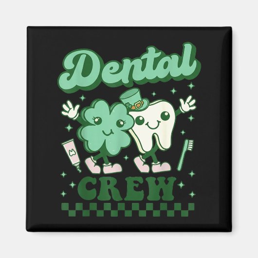 歯科医+歯+Dental+聖パトリック マグネット (正面)
