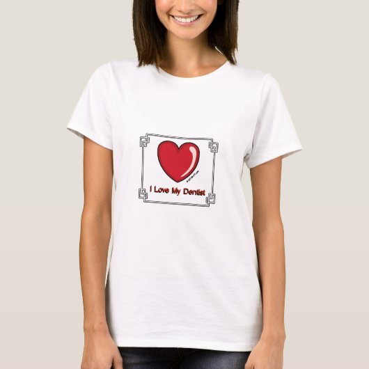 歯科医-私のI愛 Tシャツ (正面)