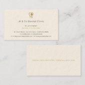 歯科医 |金ゴールドラッキーツース 名刺 (正面/裏面)