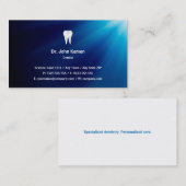 歯科医 |青白熱［赤熱］光を放つ 名刺 (正面/裏面)