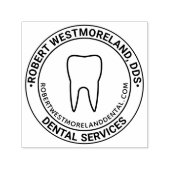 歯科医DDS Toothロゴ、名前、ウェブサイトURL セルフインキングスタンプ (デザイン)