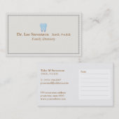 歯科医Office Toothロゴアポイントメント 予約カード (正面/裏面)