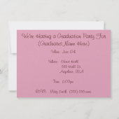 歯科卒業おめでとう ピンクとブルー 招待状 (裏面)