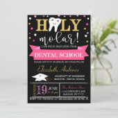 歯科卒業招待状-チャルクボード 招待状 (スタンド正面)