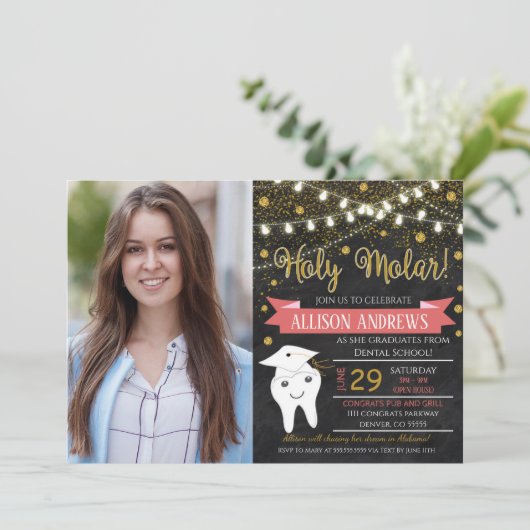 歯科卒業招待状 招待状 (スタンド正面)