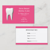 歯科名刺とアポイントメントカード 予約カード (正面/裏面)