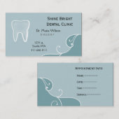 歯科名刺とアポイントメントカード 予約カード (正面/裏面)