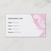 歯科名刺とアポイントメントカード 予約カード (裏面)