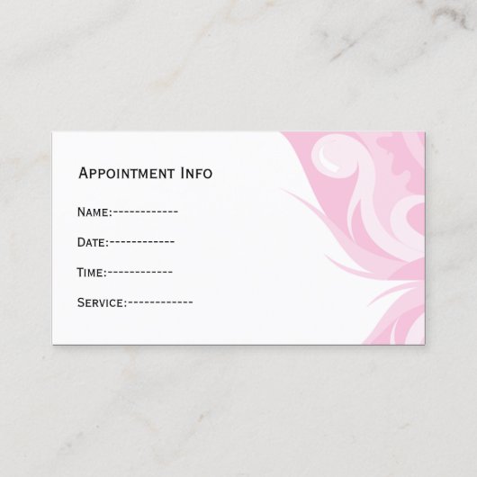 歯科名刺とアポイントメントカード 予約カード (裏面)