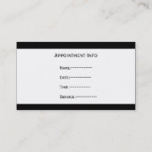 歯科名刺とアポイントメントカード 予約カード (裏面)