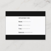 歯科名刺とアポイントメントカード 予約カード (裏面)