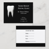 歯科名刺とアポイントメントカード 予約カード (正面/裏面)
