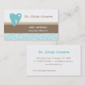 歯科名刺のかわいいハートの歯はBBを一周します 予約カード (正面/裏面)