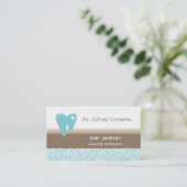 歯科名刺のかわいいハートの歯はBBを一周します 予約カード (スタンド正面)