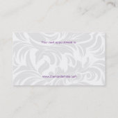 歯科名刺のダイヤモンドの歯のロゴの紫色2 予約カード (裏面)