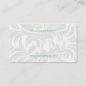 歯科名刺のダイヤモンドの歯のロゴの緑2 予約カード (裏面)