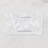 歯科名刺のダイヤモンドの歯のロゴプラチナ2 予約カード (裏面)