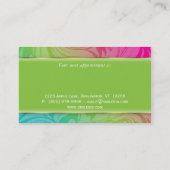 歯科名刺の歯のロゴの渦巻の葉のライム 予約カード (裏面)