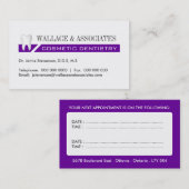 歯科名刺 予約カード (正面/裏面)