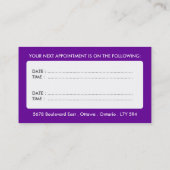 歯科名刺 予約カード (裏面)