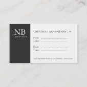 歯科名刺 予約カード (裏面)