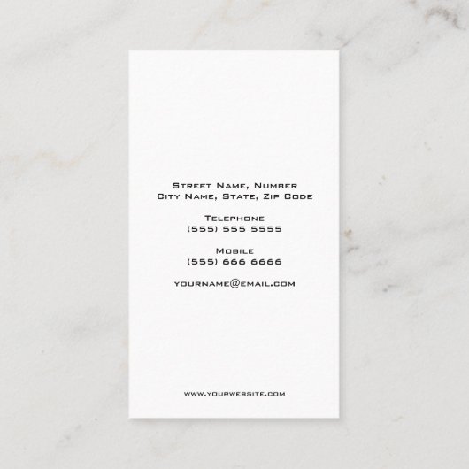 歯科名刺 名刺 (裏面)