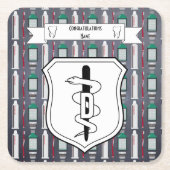 歯科大学院パーティー補給装置デコカスタムル スクエアペーパーコースター (正面)