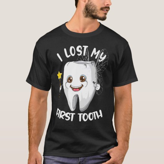 歯科失った医I First Tooth Dental Practice Zahn Tシャツ (正面)
