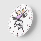 歯科妖精 ラウンド壁時計 (傾斜)