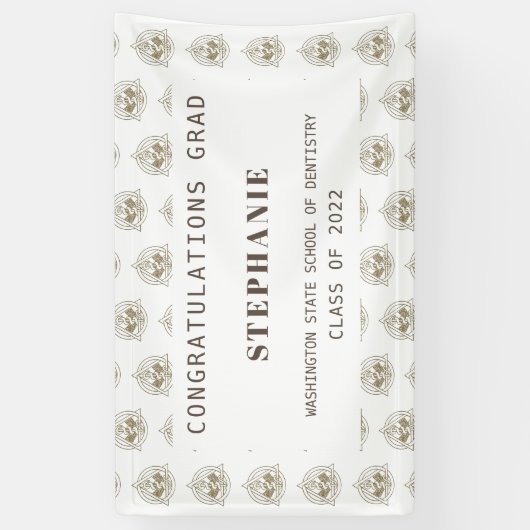 歯科学パーソナライズされた校卒業旗 横断幕 (縦)