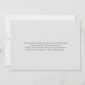 歯科学卒業者 |ミニマルスタイルおめでとう 招待状 (裏面)