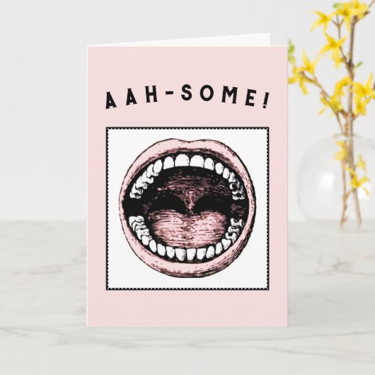 歯科学校の卒業生 カード (黄色い花)