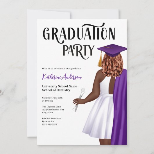 歯科学校卒業党 招待状 (正面)