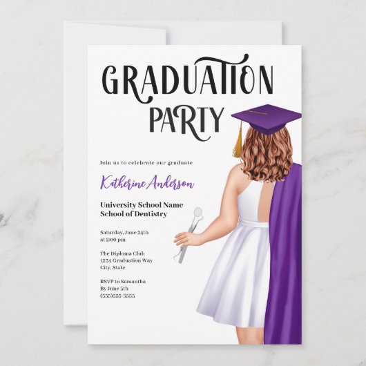 歯科学校卒業党 招待状 (正面)