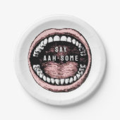 歯科学校卒業式パーティー紙ディナーナプキン ペーパープレート (正面)