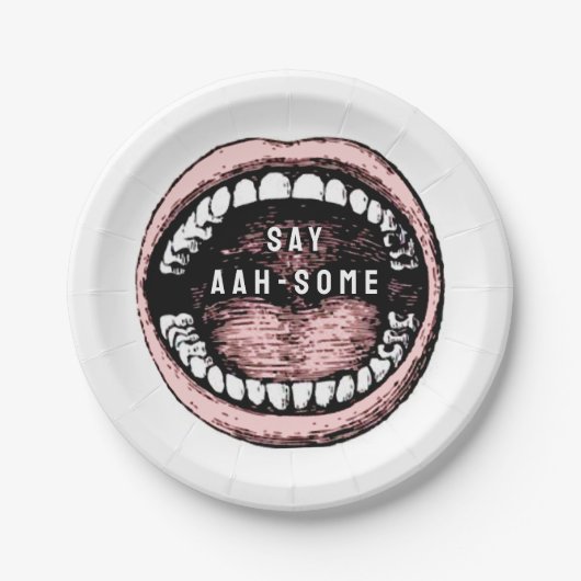 歯科学校卒業式パーティー紙ディナーナプキン ペーパープレート (正面)