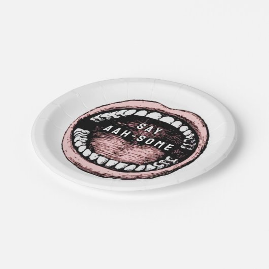 歯科学校卒業式パーティー紙ディナーナプキン ペーパープレート (アングル)