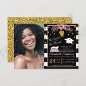 歯科学校卒業招待状 招待状 (正面/裏面)